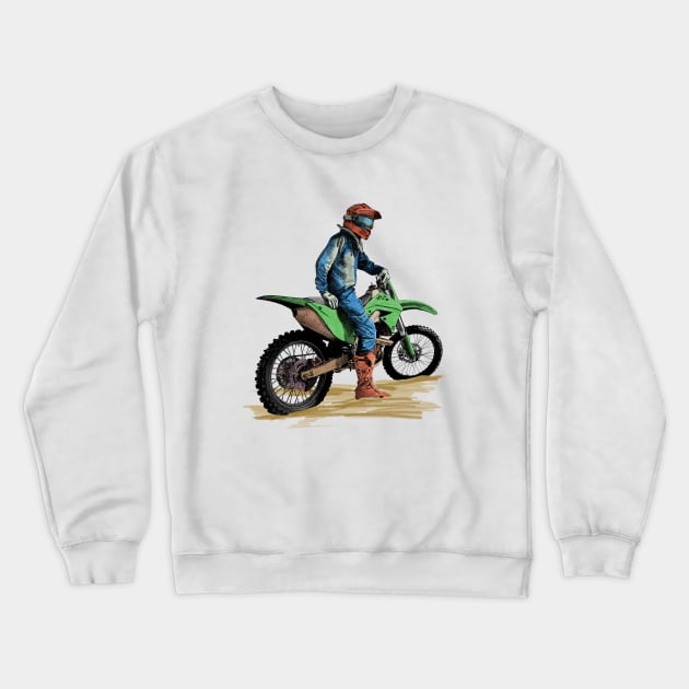 Biker Crewneck Sweatshirt by sibosssr